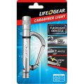 Life+Gear Whistle Carabineer Flashlight; Black; Silver & Blue - Pack of 6 41-3942